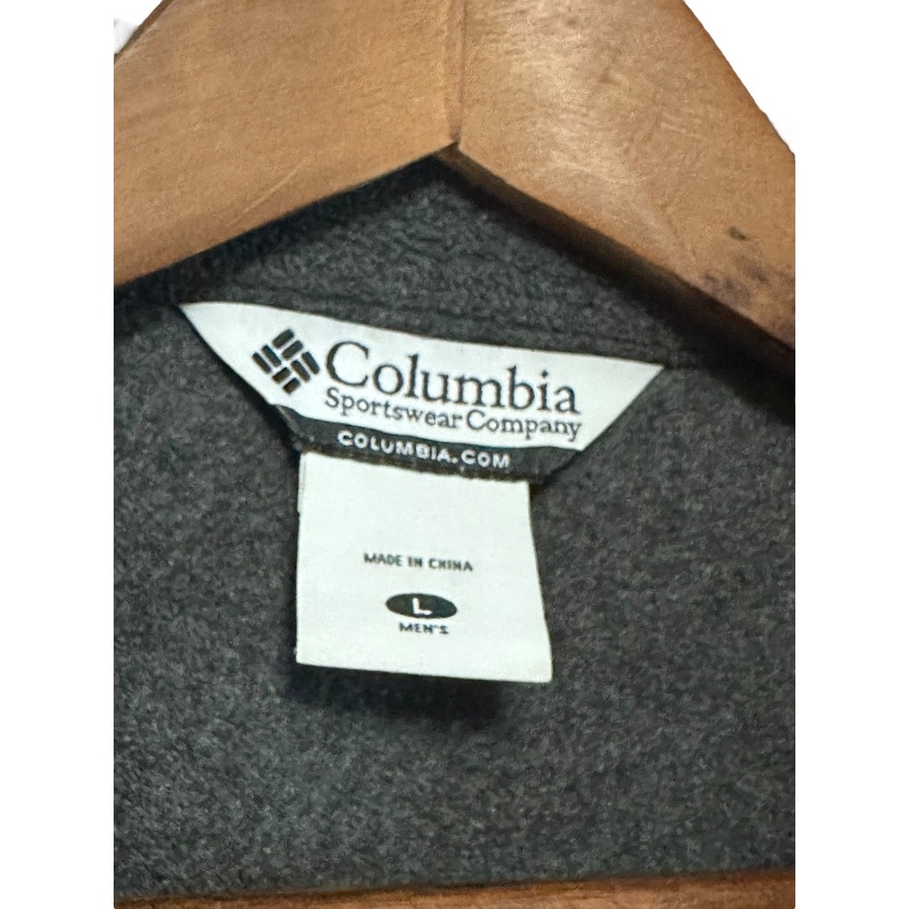 Columbia Mens Fleece Jacket Full Zip Up Gray Outdoor Soft Lightweight‎ Coat L - Picture 5 of 7